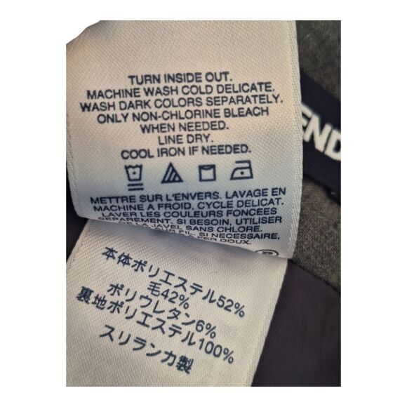 Lands' End Washable Wool Career Skirt Lined Pencil Skirt Gray Plus Size 22W - Picture 6 of 11